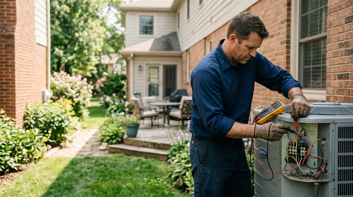 HVAC technician working near Yates Center, KS